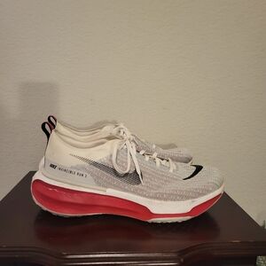 Nike Invincible Run 3 - White and Red Athletic Shoes